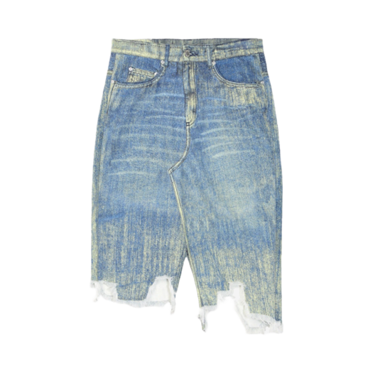 AU00032-002 CAMPER LAB Paint Denim Skirt Sand Blue
