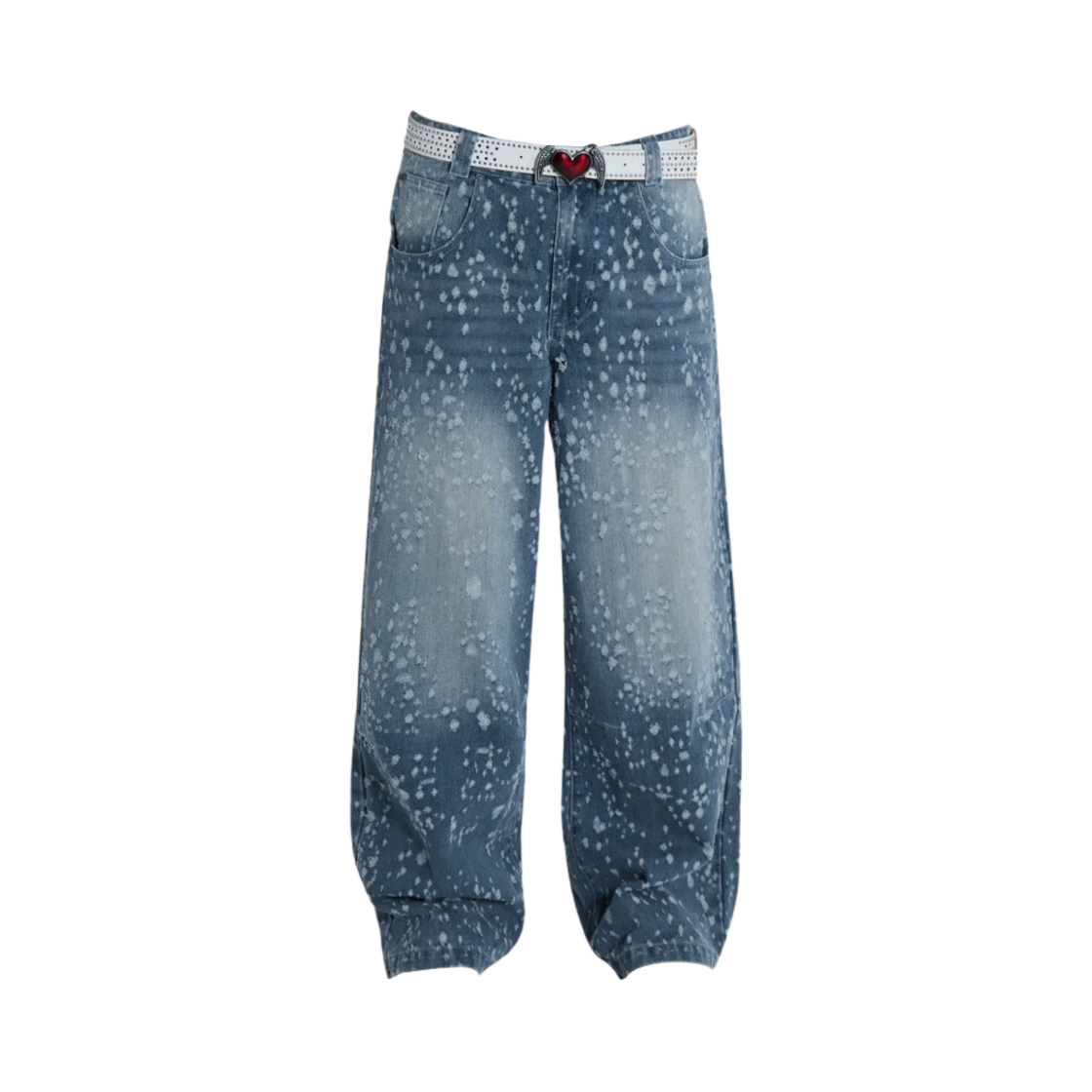 JWL3647 (W) Jaded London Mid Blue Shredded Colossus Jeans Blue