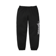 Supreme Raised Script Sweatpants Black - 23FW
