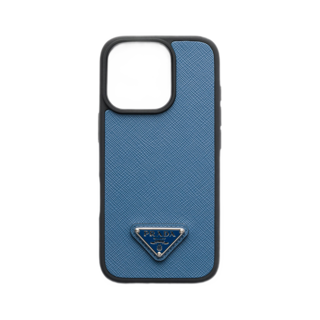 2ZH197-QHH-F0154 Prada Saffiano Leather Case For iPhone 16 Pro Aviator Blue