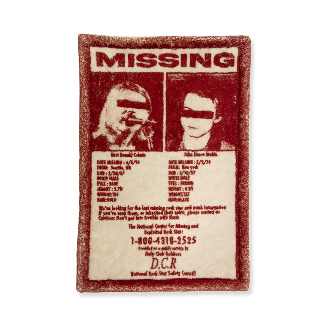 [KREAM 단독] 디파이클럽로버스 미싱 러그([KREAM 단독] DEFYCLUBROBBERS Missing Rug)