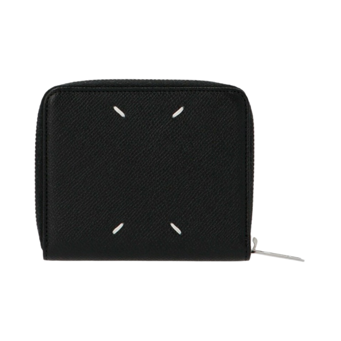 S55UI0197P0399T8013 Maison Margiela Zip Around Grainy Leather Wallet Black