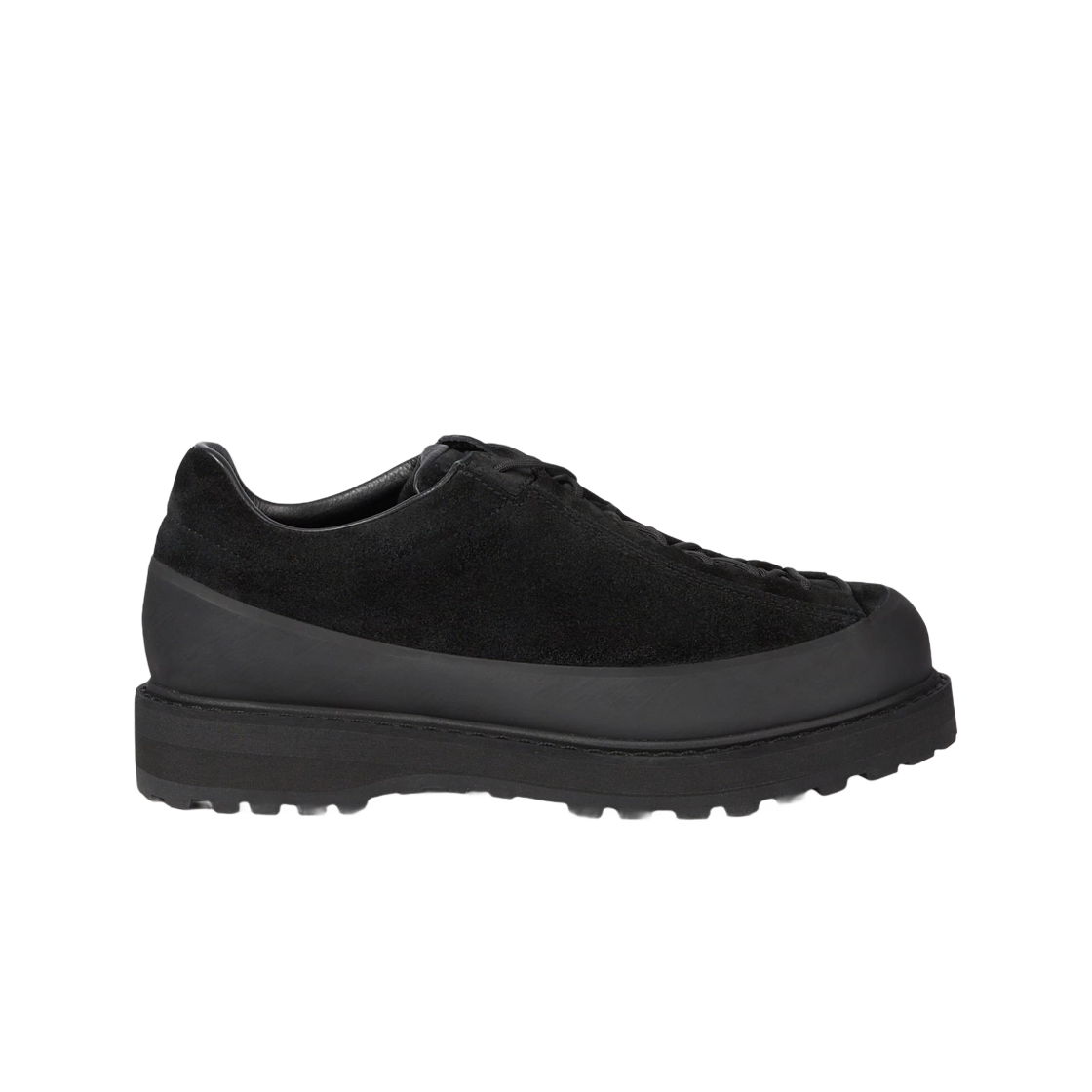 스톤 아일랜드 S100130 스웨이드 슈즈 레이스업 트레이너 러버 랜드 앤 러그 솔 블랙 - 25FW(Stone Island S100130 Suede Shoes Lace-Up Trainer with Rubber Rand and Lug Sole Black - 25FW)
