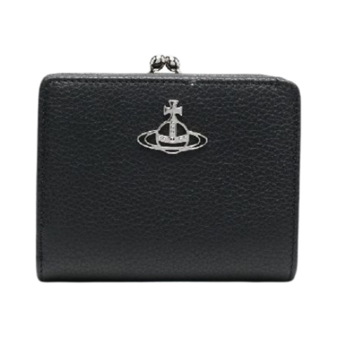 비비안 웨스트우드 그레인 레더 프레임 포켓 지갑 블랙(Vivienne Westwood Grain Leather Wallet with Frame Pocket Black) - 1