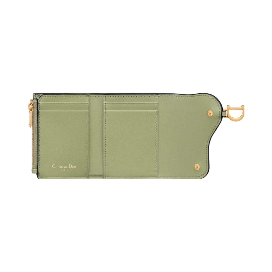 디올 새들 로터스 지갑 고트스킨 이터리얼 그린(Dior Saddle Lotus Wallet Goatskin Ethereal Green) - 3