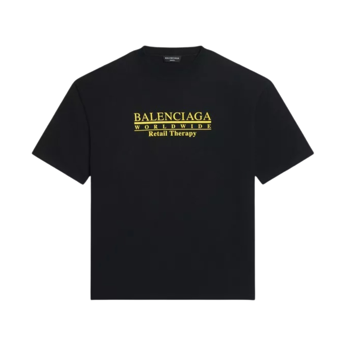 발렌시아가 리테일 테라피 미디움 핏 티셔츠 블랙(Balenciaga Retail Therapy Medium Fit T-Shirt Black) - 1