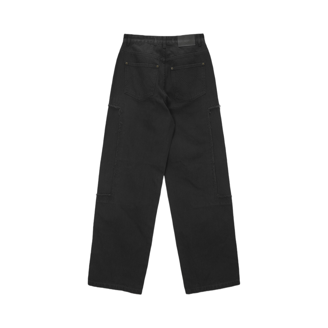 마뗑킴 더블 니 코튼 데님 팬츠 차콜(Matin Kim Double Knee Cotton Denim Pants Charcoal) - 2