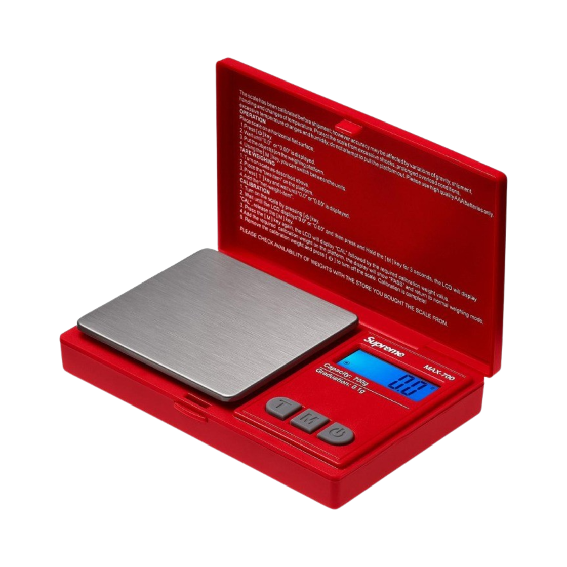 - Supreme AWS MAX-700 Digital Scale Red - 18FW