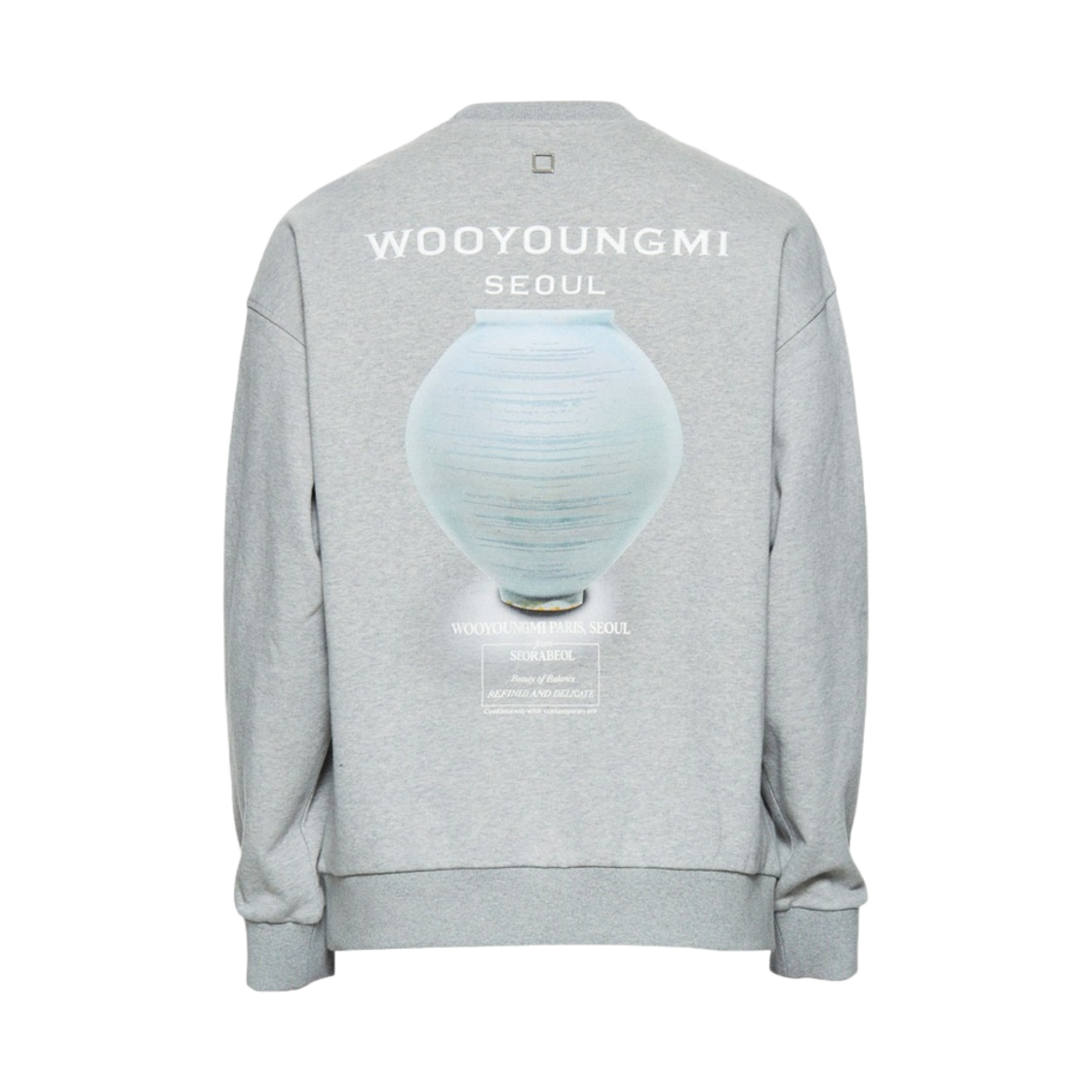 우영미 청자 백로고 스웨트셔츠 그레이 - 23FW(Wooyoungmi Celadon Back Logo Sweatshirt Gray - 23FW) - 1