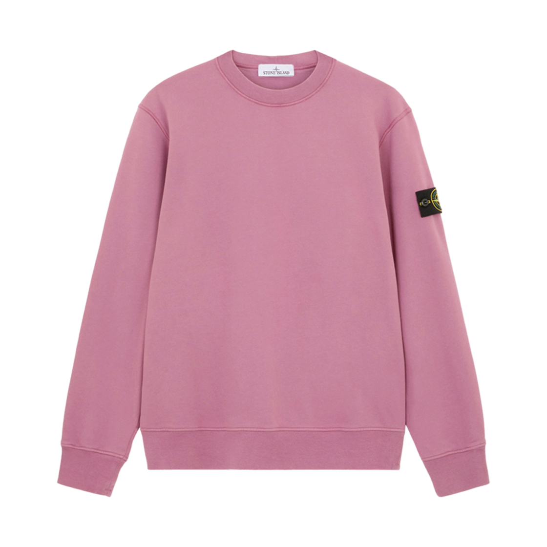 811563051-V0086 Stone Island 63051 Cotton Fleece Crewneck Sweatshirt with Ribbing Onion Rose - 24FW
