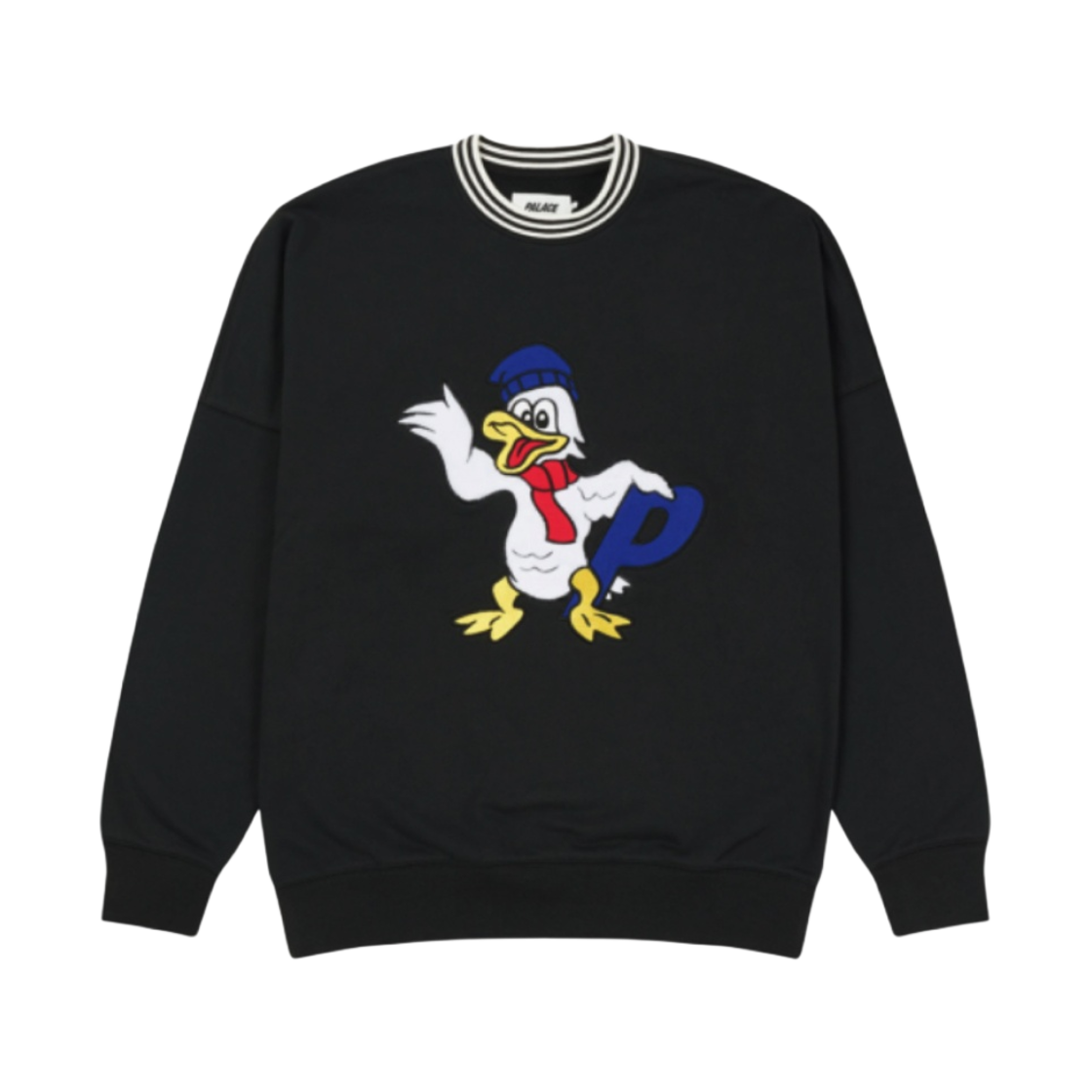 팔라스 칠리 덕 아웃 드롭 숄더 크루넥 블랙 - 20FW(Palace Chilly Duck Out Drop Shoulder Crew Black - 20FW) - 1