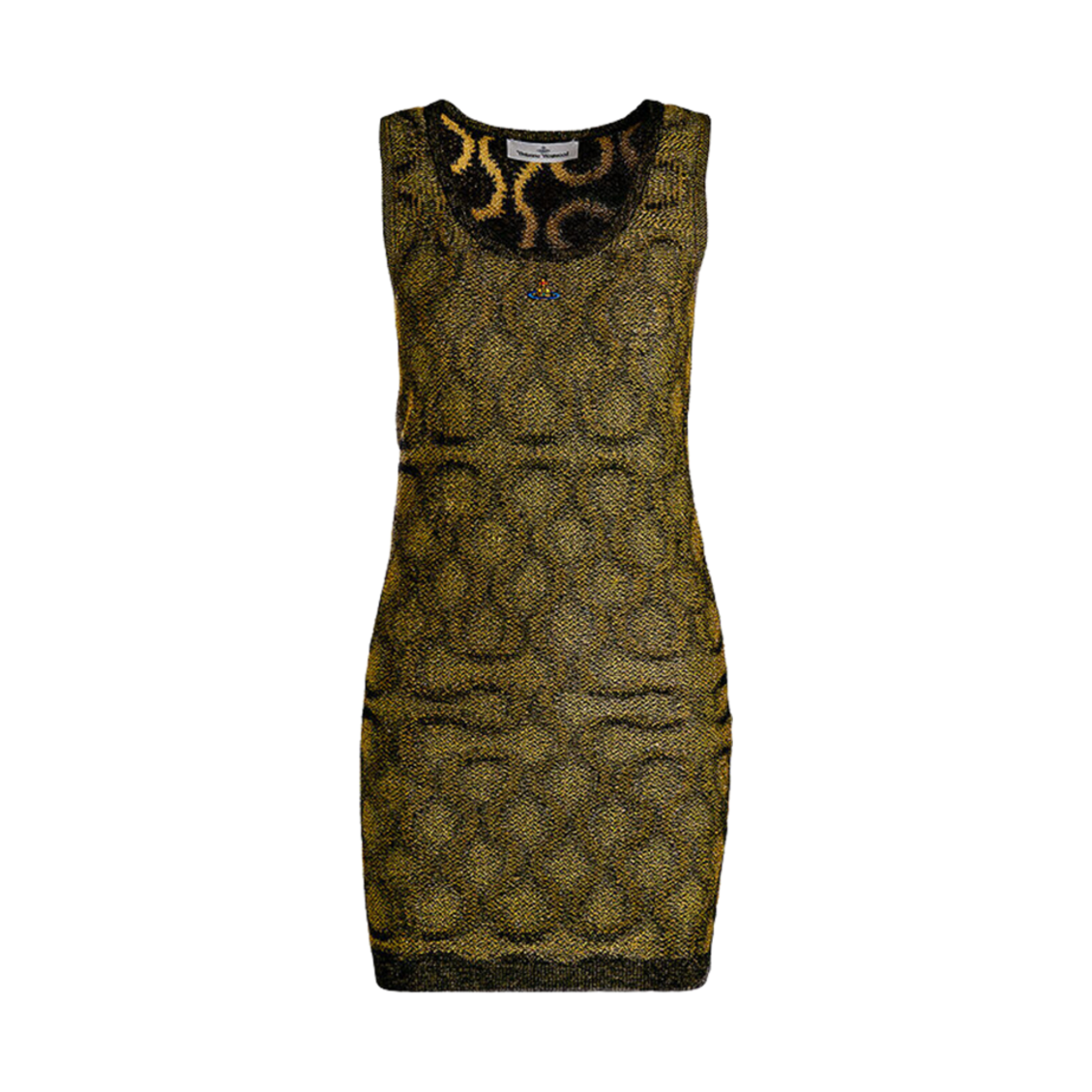 (W) 비비안 웨스트우드 스퀴글 드레스 블랙 골드((W) Vivienne Westwood Squiggle Dress Black Gold) - 1