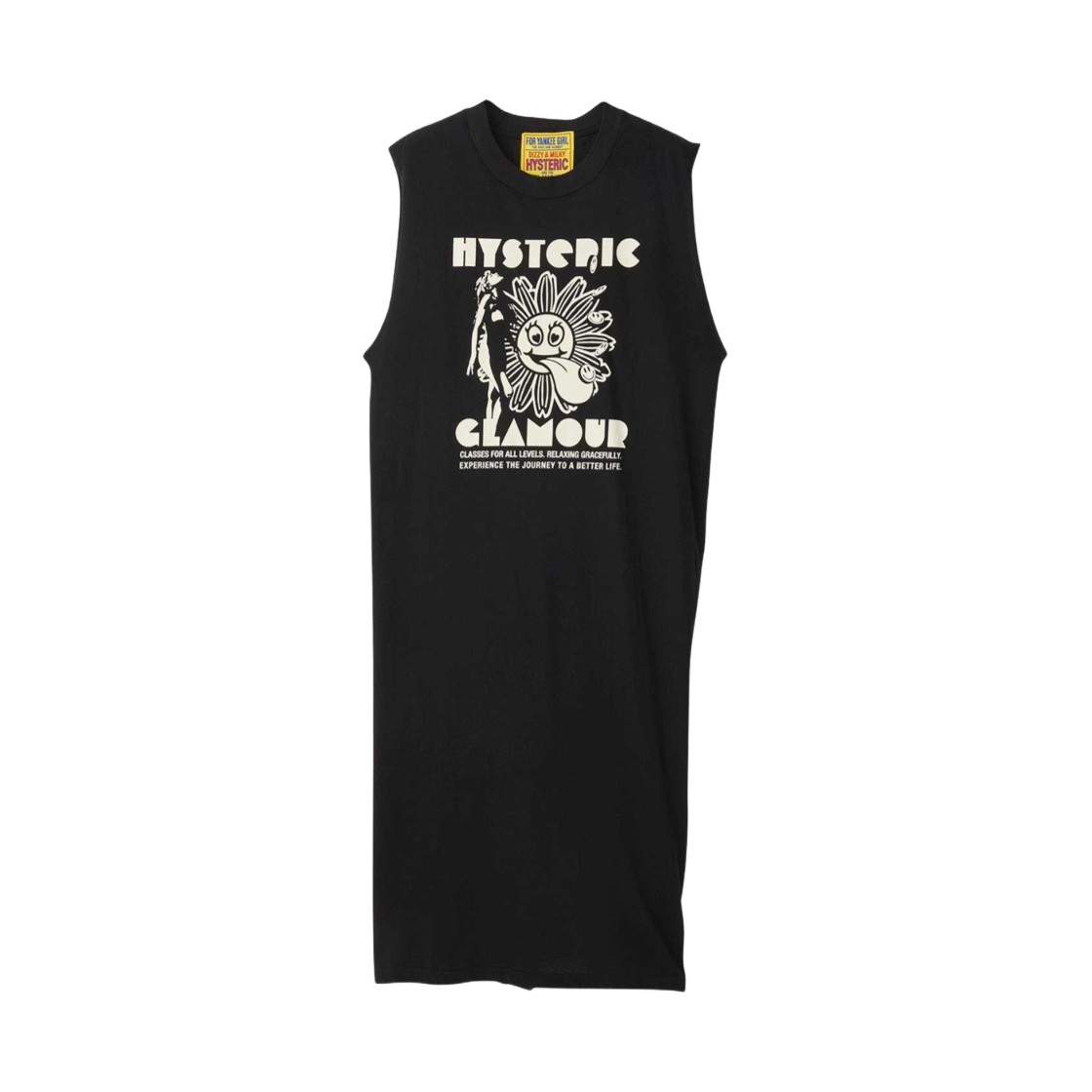 (W) 히스테릭 글래머 플라워 트리핀 드레스 블랙((W) Hysteric Glamour Flower Trippin Dress Black) - 1