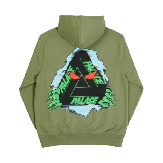 Palace Tri-Ripper Hood Olive - 20FW