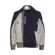 Sacai Sponge Sweat Hoodie Navy