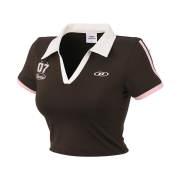 BORN TO WIN W BRNTW Football Crop T-Shirts Brown