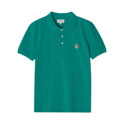 Maison Kitsune Fox Head Patch Polo Pine