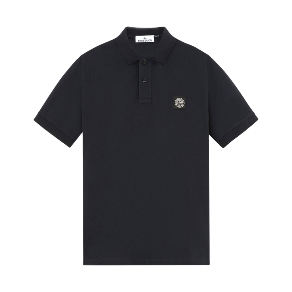 스톤 아일랜드 2SC17 스트레치 오가닉 코튼 피케 슬림 핏 숏슬리브 폴로 셔츠 네이비 블루 - 24FW(Stone Island 2SC17 Stretch Organic Cotton Pique Slim Fit S/S Polo Shirt Navy Blue - 24FW)