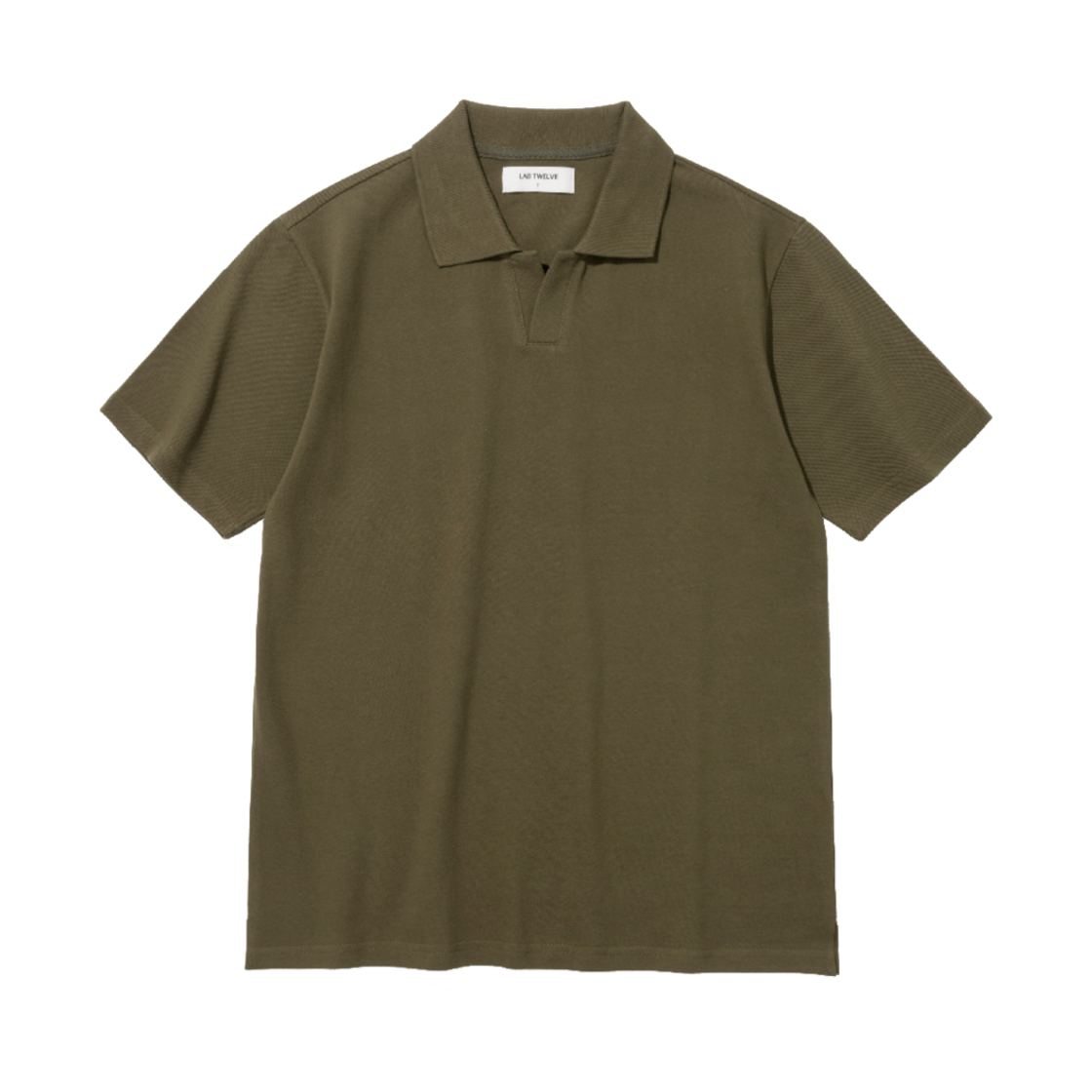 랩트웰브 오버핏 피케 티셔츠 올리브(LAB TWELVE Overfit Pique Shirt Olive)