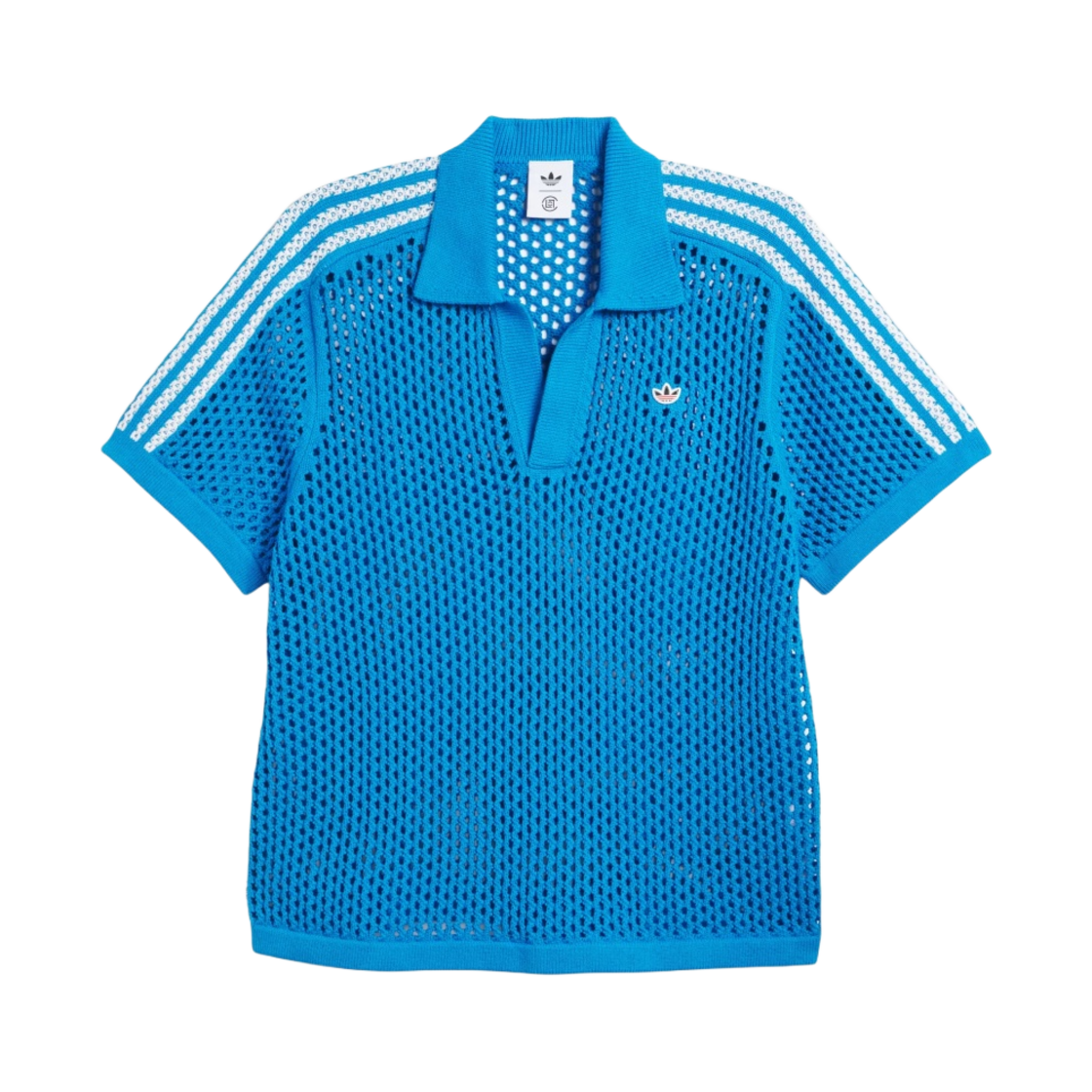 아디다스 x 클랏 크로셰 폴로 브라이트 블루 - KR 사이즈(Adidas x Clot Crochet Polo Bright Blue - KR Sizing)