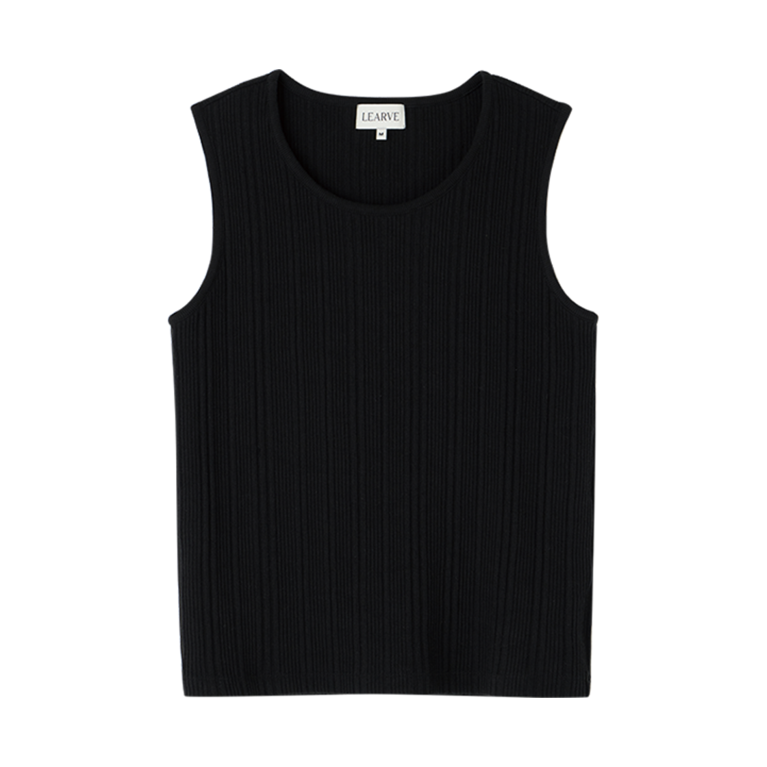 LE7SIN13-BK LEARVE Lucent Asymmetrical Golji Sleeveless Black