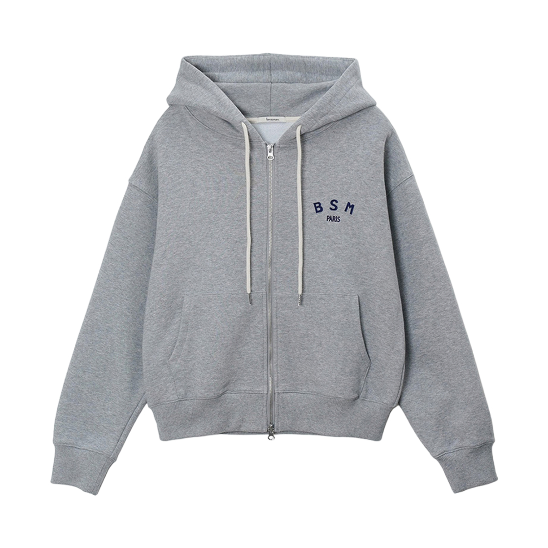 벤시몽 비에스엠 스몰 로고 집업 그레이(Bensimon BSM Small Logo Zip Up Grey)