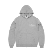 Corteiz Island Puff Print Zip Hoodie Heather Grey