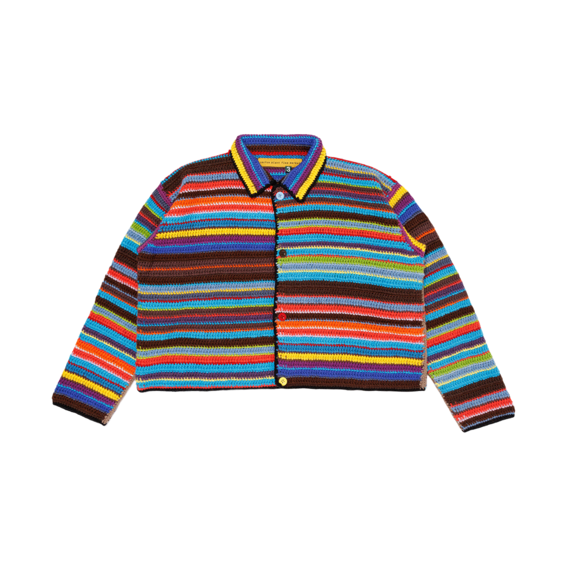 CP09CS001 Cactus Plant Flea Market Crochet Knit Cardigan Blue