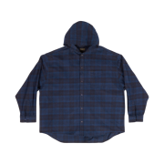 Balenciaga Hooded Shirt Blue