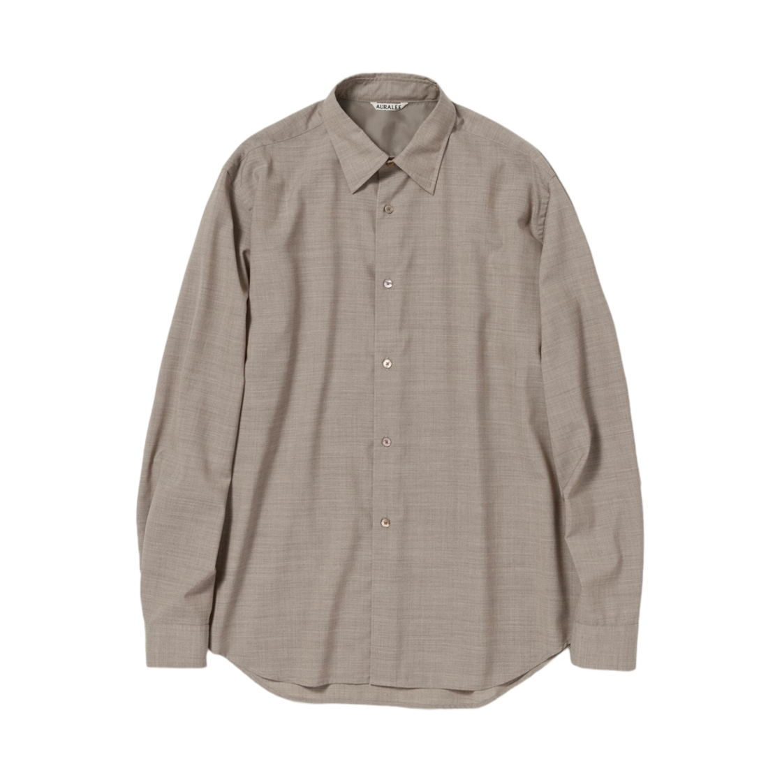 오라리 슈퍼 파인 트로피컬 울 셔츠 탑 라이트 브라운 - 25SS(Auralee Super Fine Tropical Wool Shirt Top Light Brown - 25SS) - 1