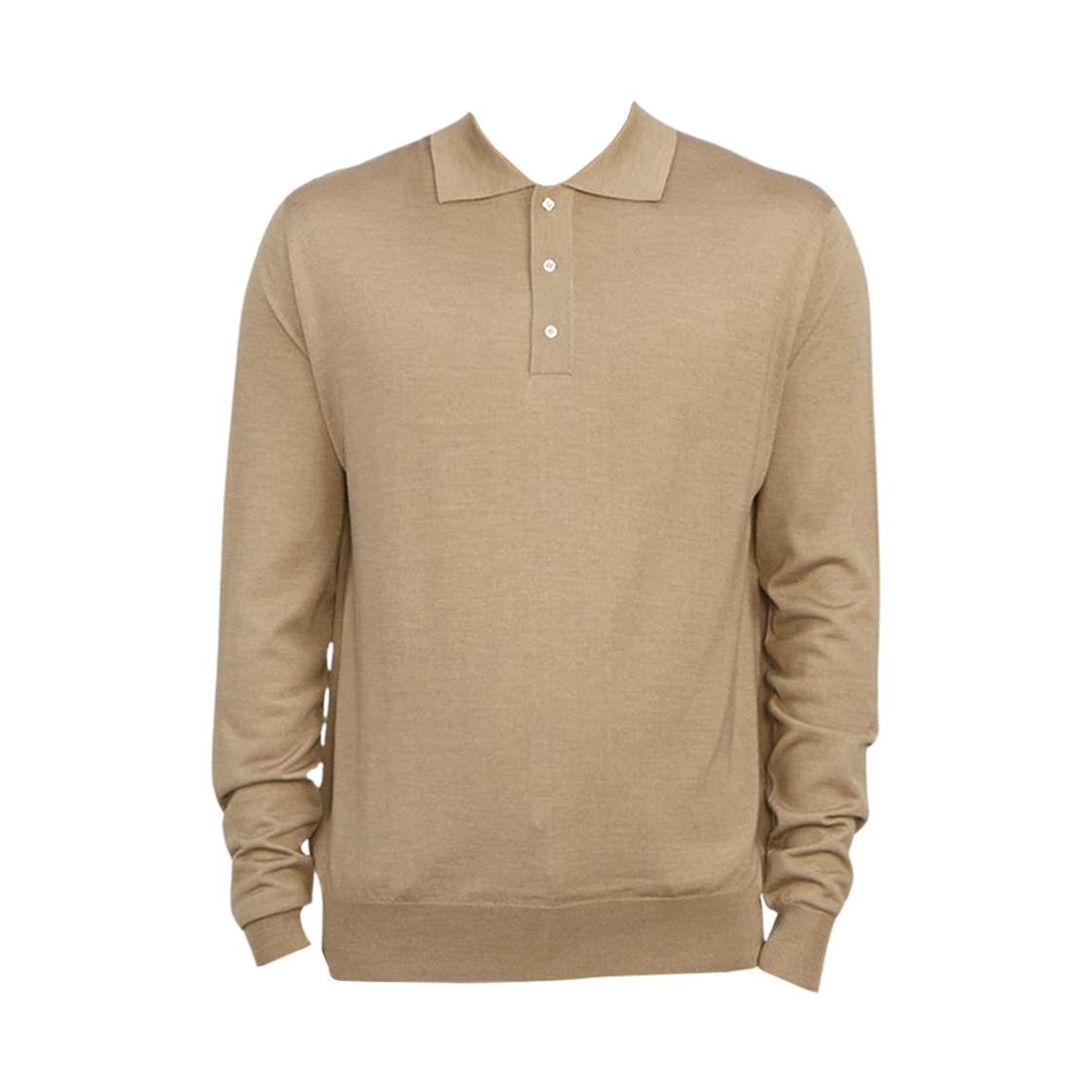 라르디니 롱슬리브 폴로 셔츠 베이지 브라운(Lardini Long Sleeve Polo Shirt Beige Brown)