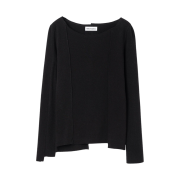 Millo Women Cut-Off Inquisition T-Shirt Black