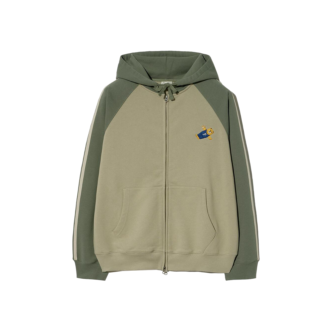 피지컬 디파트먼트 요가 베어 래글런 후드집업 그레이지(Phyps Dept Yoga Bear Raglan Hooded Zip-Up Gray)