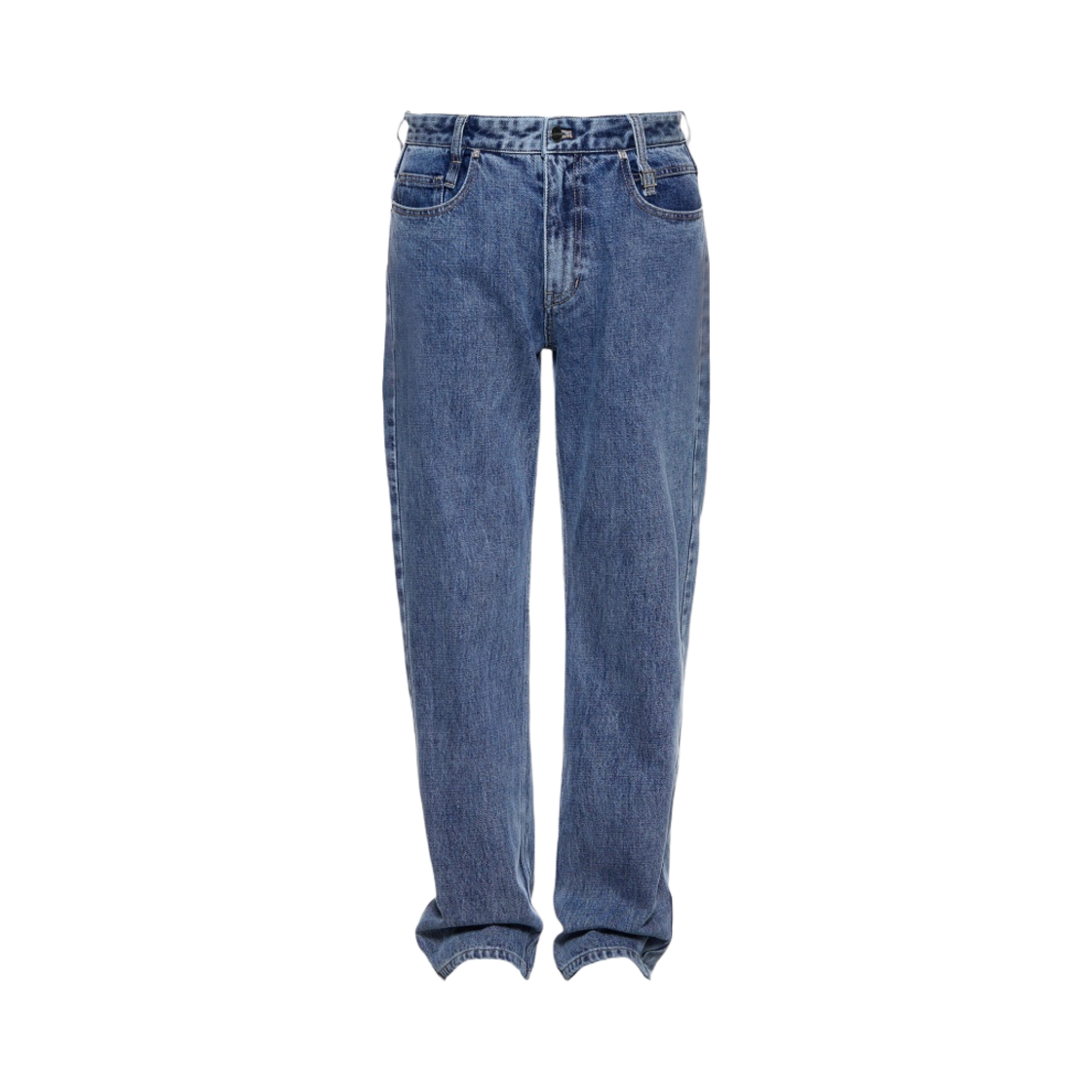 W233PT15858L Wooyoungmi Long Straight Denim Pants Blue -23FW