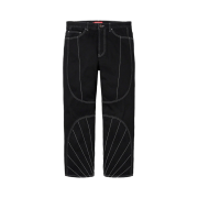 Supreme Radial Embroidered Loose Fit Jean Black - 23FW