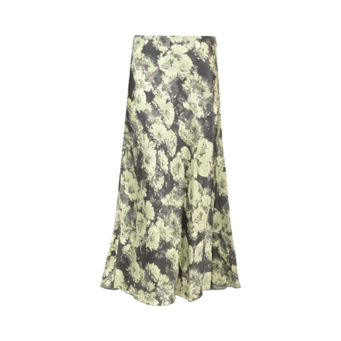 165457-300 (W) Tory Burch Satin Midi Skirt Green
