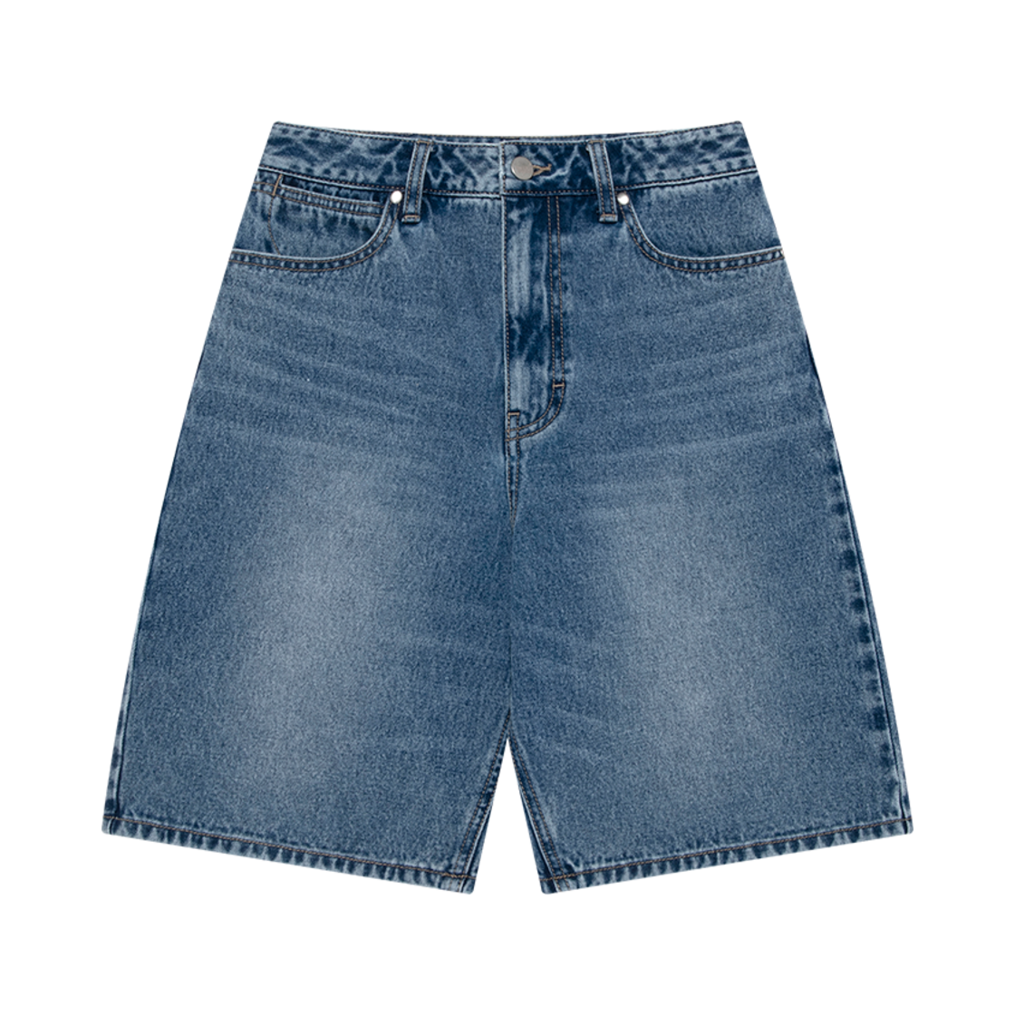 랭글러 (W) 버뮤다 워시드 데님 쇼츠 인디고 미디움(Wrangler (W) Bermuda Washed Denim Shorts Indigo Medium)