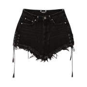 (W) SMFK Wildworld Rock High Waist Short Jeans Black