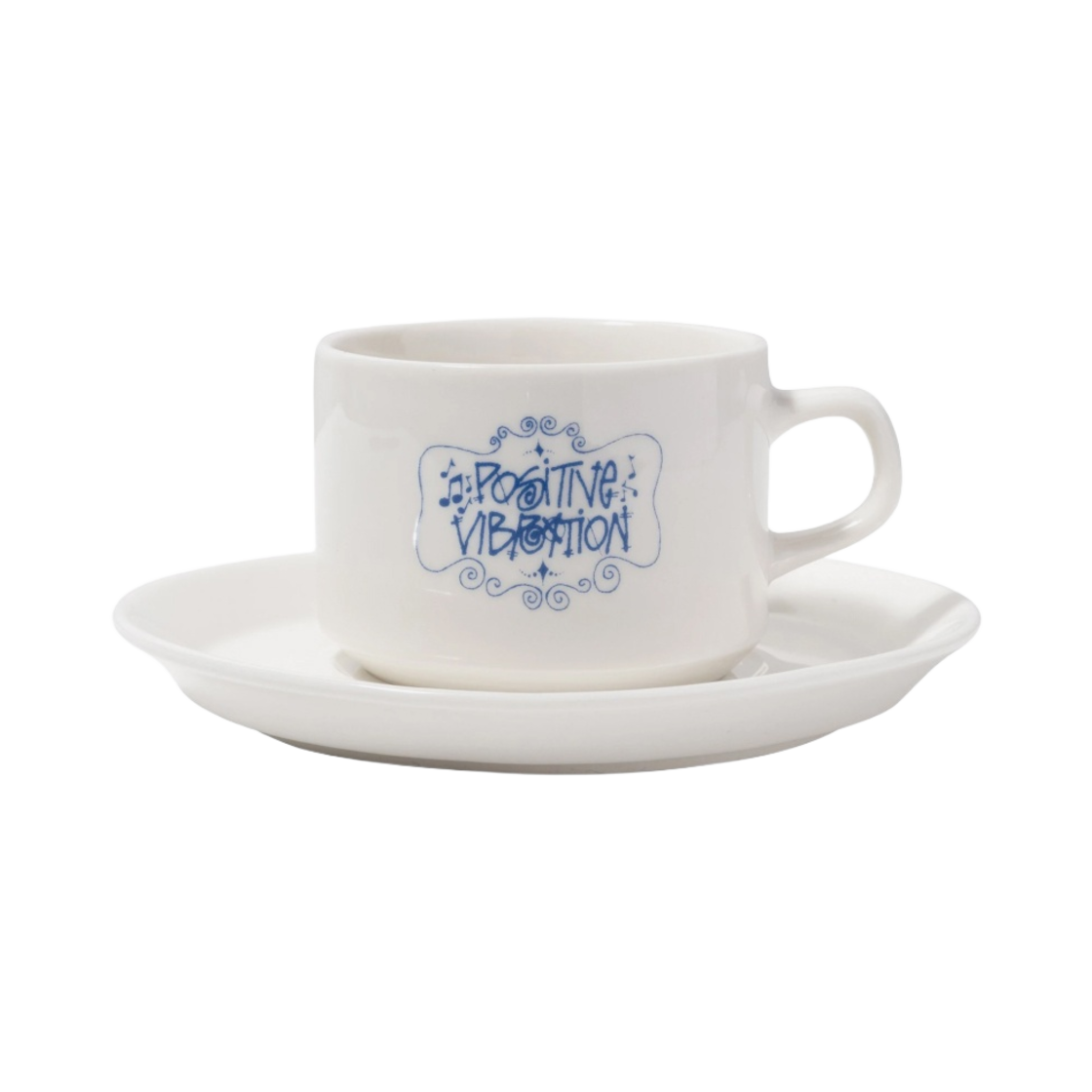 138793 Stussy Positive Vibration Cup & Saucer White