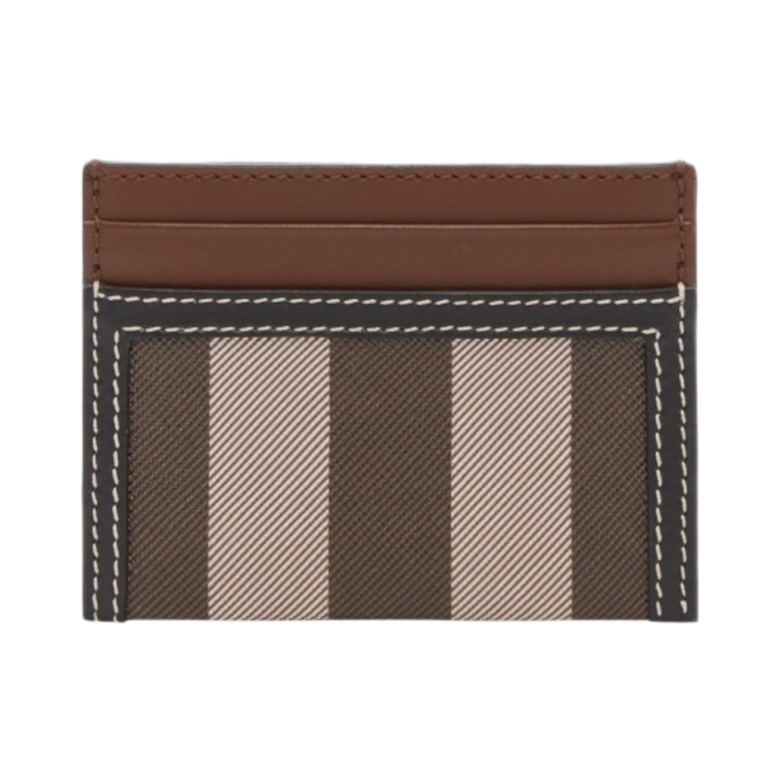 버버리 체크 투톤 레더 카드 케이스 다크 버치 브라운(Burberry Check and Two-Tone Leather Card Case Dark Birch Brown) - 2