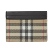 Burberry Vintage Check Leather Card Case Archive Beige