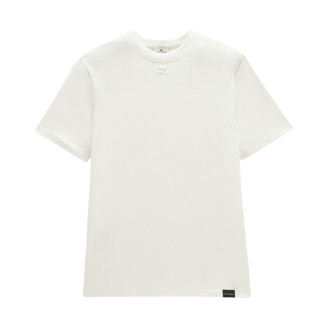 꾸레쥬 라운드 칼라 티셔츠 화이트(Courreges Round Collar T-Shirt White) - 1