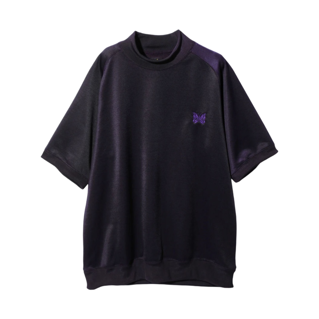 니들스 숏슬리브 모크넥 티셔츠 에그플랜트(Needles S/S Mock Neck T-Shirt Eggplant) - 1