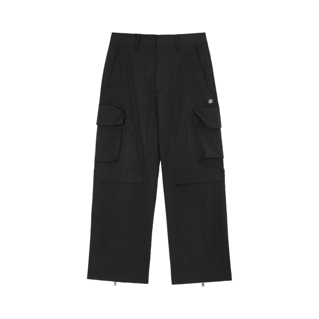 KB1PT1211MBK KALA PATTHAR Flap Knee Zipped Cargo Pants Black