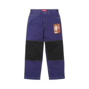 Supreme Mark Leckey Dream English Kid Twill Panel Pants Navy - 23FW