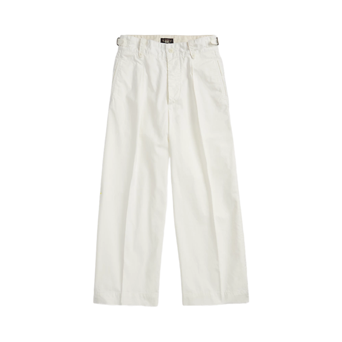 (W) 더블알엘 크롭 포플린 와이드 레그 팬츠 화이트((W) Double RL Crop Poplin Wide Leg Pants White) - 1