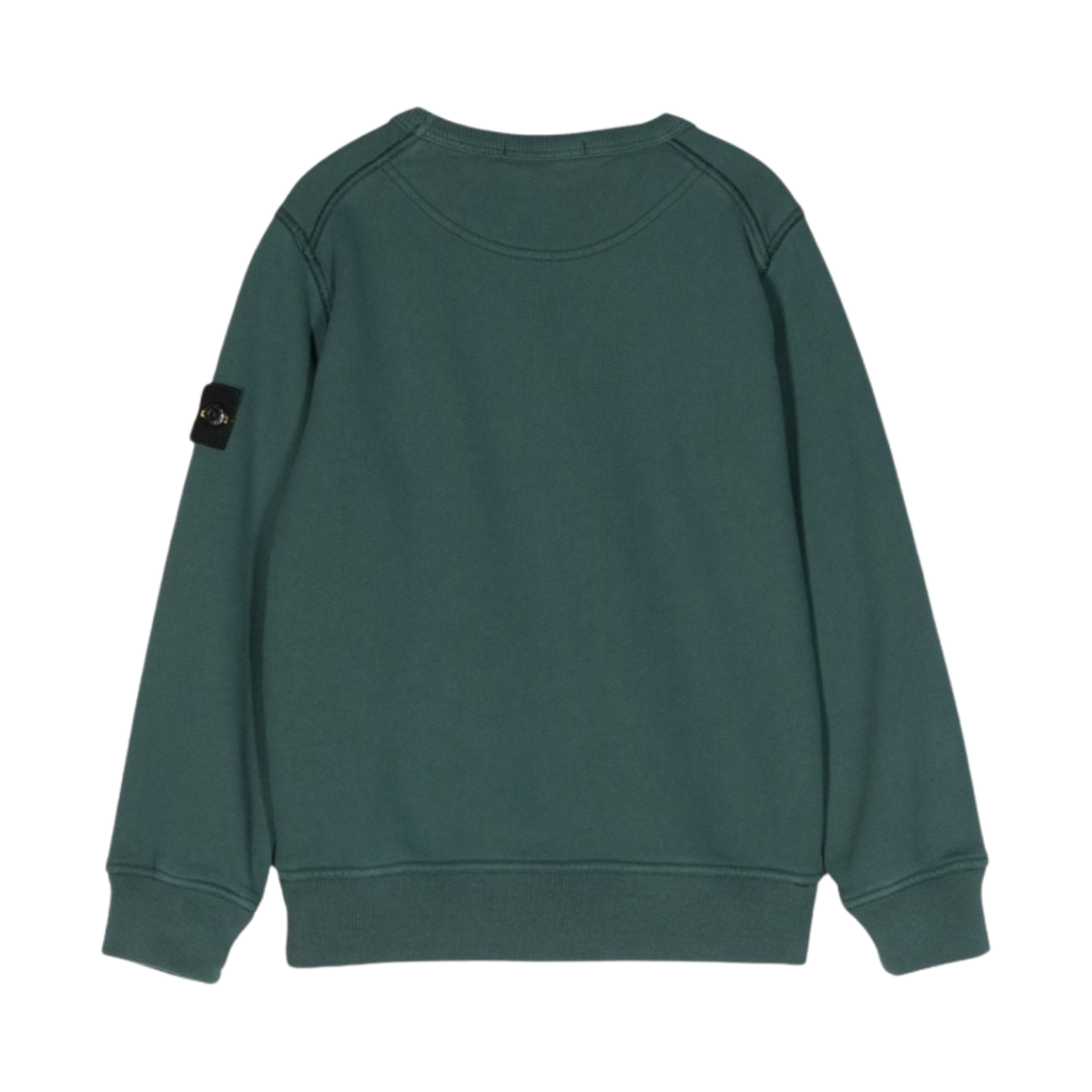 (키즈) 스톤 아일랜드 61320 가먼트 다이드 코튼 플리스 크루넥 스웨트셔츠 보틀 그린 - 23FW((Kids) Stone Island 61320 Garment Dyed Cotton Fleece Crewneck Sweatshirt Bottle Green - 23FW) - 2