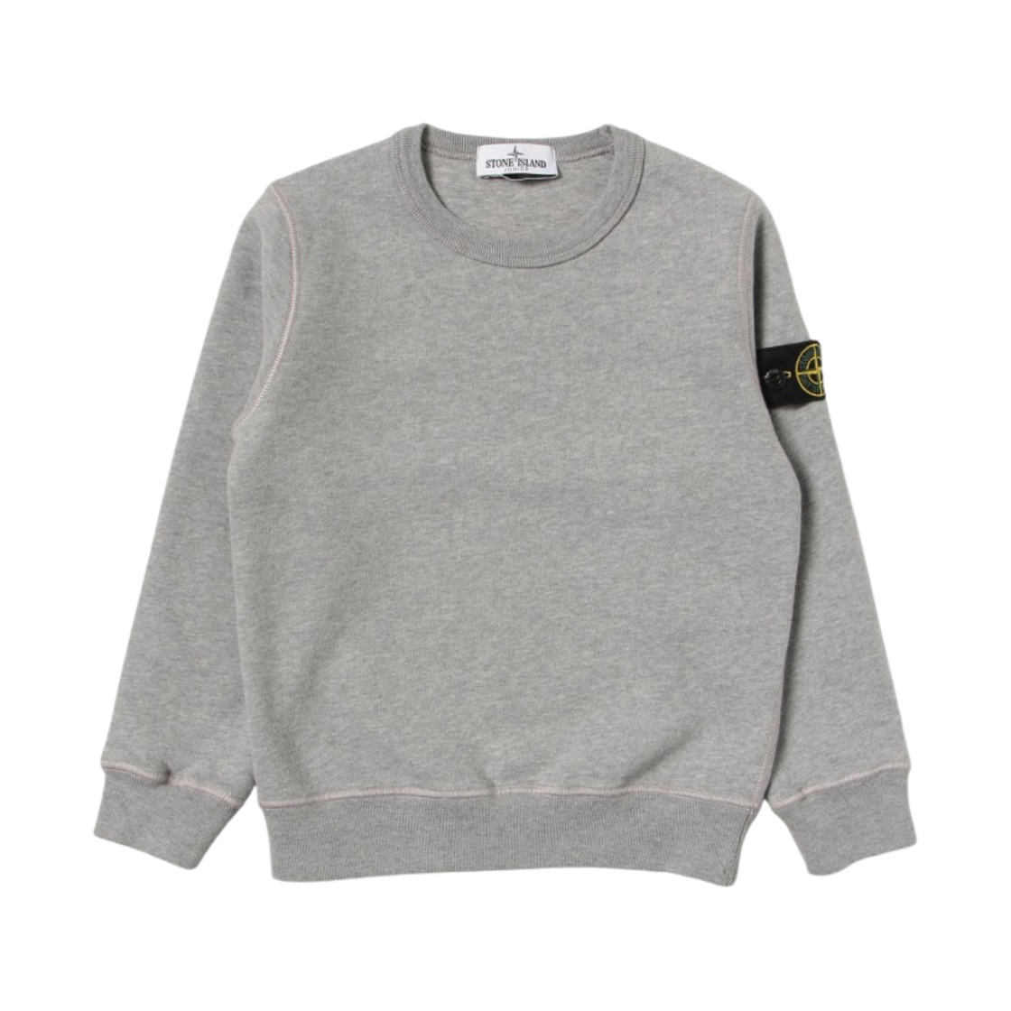(키즈) 스톤 아일랜드 61340 코튼 플리스 크루넥 스웨트셔츠 멜란지 그레이 - 21FW((Kids) Stone Island 61340 Cotton Fleece Crewneck Sweatshirt Melange Grey - 21FW) - 1