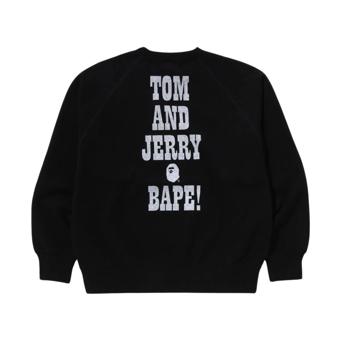 베이프 x 톰과 제리 85주년 릴렉스드 핏 크루넥 스웨트셔츠 블랙(BAPE x Tom & Jerry 85th Anniversary Relaxed Fit Crewneck Sweatshirt Black) - 2