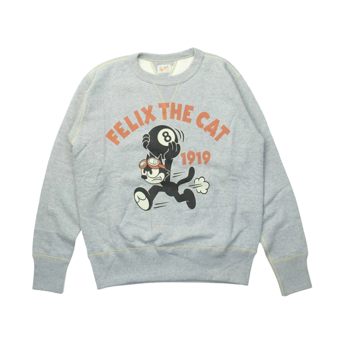 토이즈 맥코이 밀리터리 스웨트셔츠 펠릭스 더 캣 8 볼 그레이(Toys McCoy Military Sweatshirt Felix The Cat 8 Ball Grey)